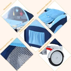 Reisebett Babybett Babyreisebett Kinderreisebett Laufstall Schaukelwiege +Tasche