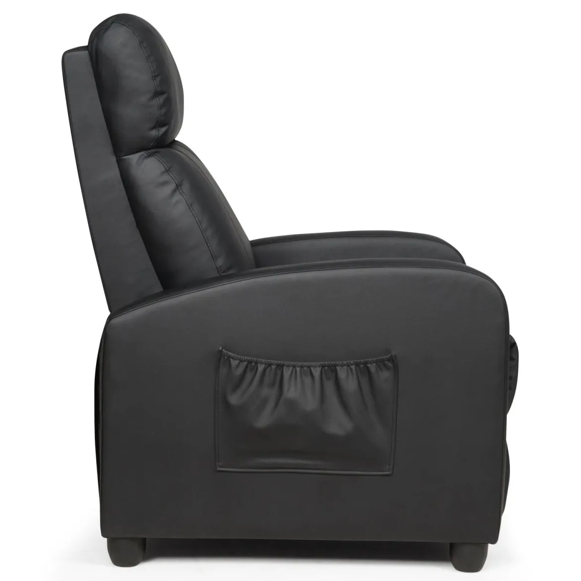 Relaxsessel verstellbar Fernsehsessel TV Sessel Ruhesessel Kunstleder Schwarz