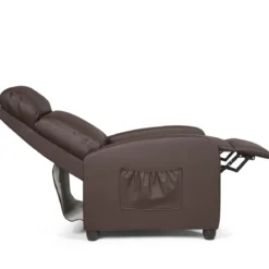 Relaxsessel verstellbar Fernsehsessel TV Sessel Ruhesessel Kunstleder Braun