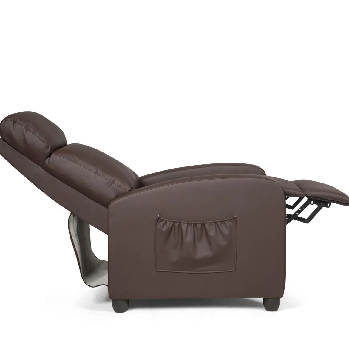 Relaxsessel verstellbar Fernsehsessel TV Sessel Ruhesessel Kunstleder Braun