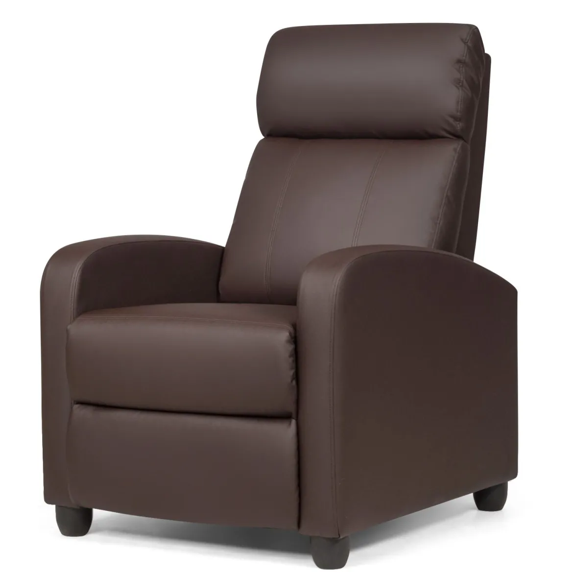 Relaxsessel verstellbar Fernsehsessel TV Sessel Ruhesessel Kunstleder Braun