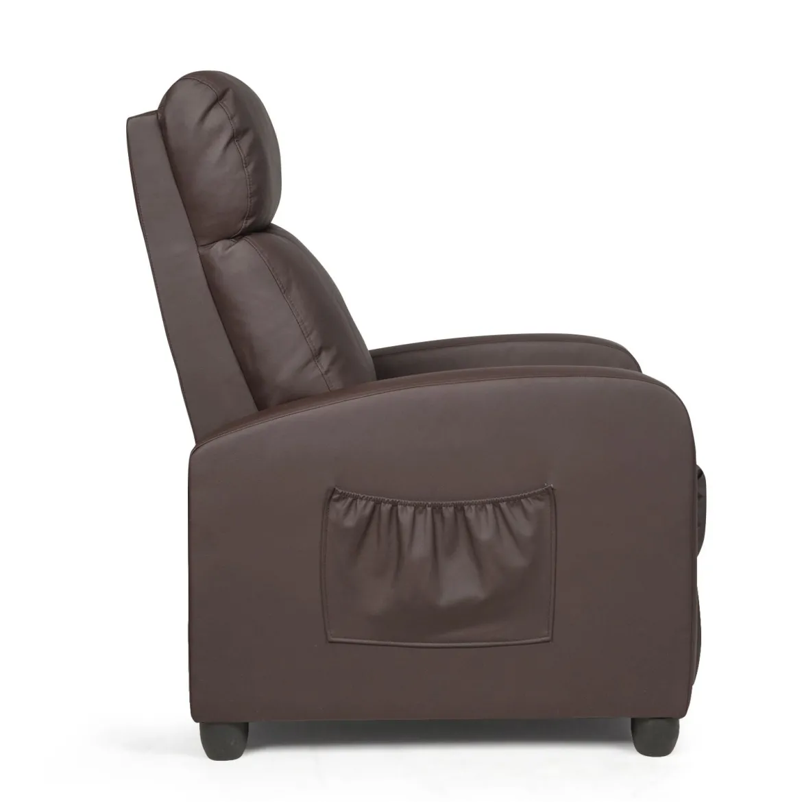 Relaxsessel verstellbar Fernsehsessel TV Sessel Ruhesessel Kunstleder Braun