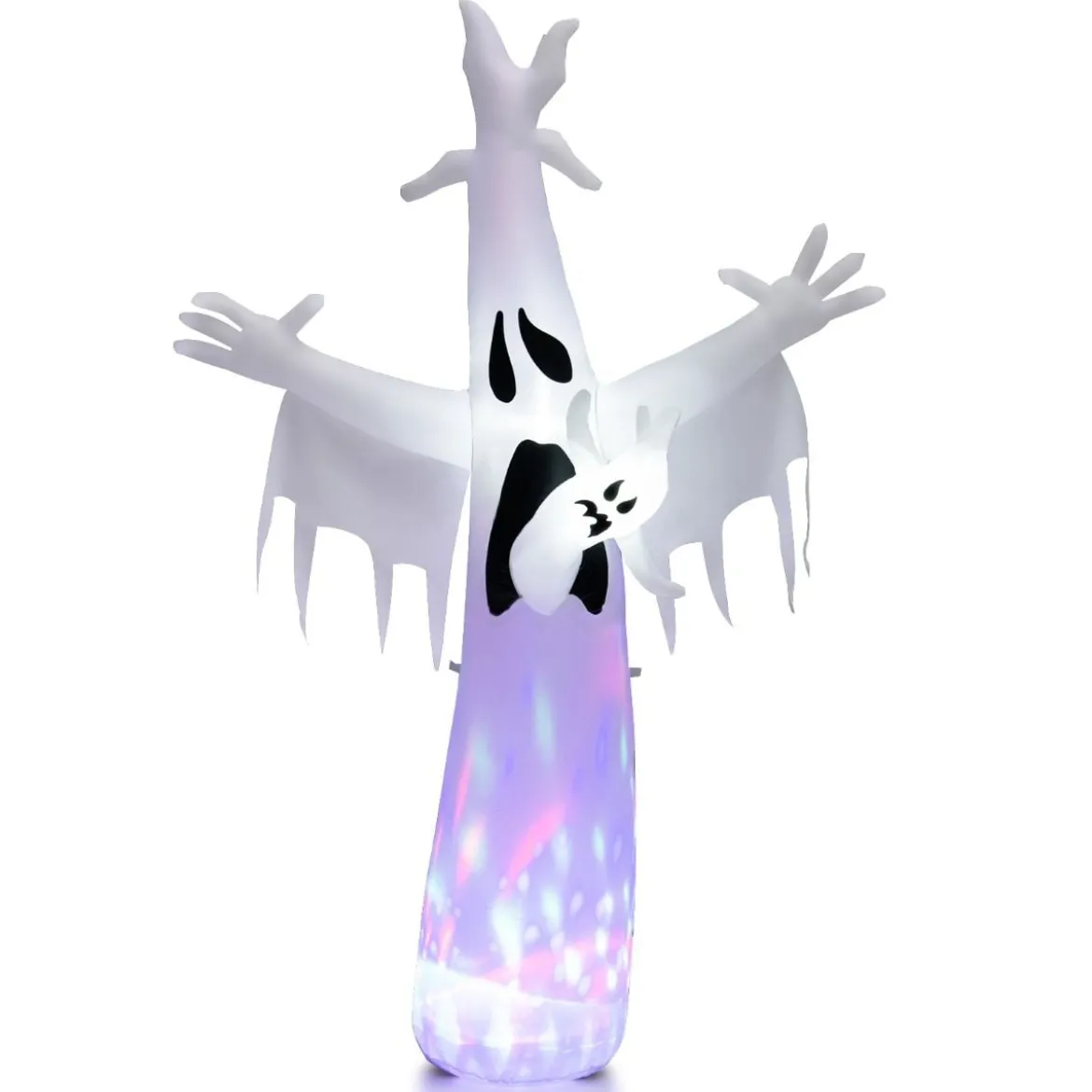 Riesiger Aufblasbarer Halloween-Geist Halloweengespenst mit Eingebauten LED-Leuchten