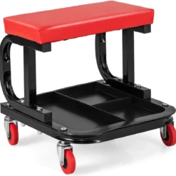 Rollender Werkstatthocker mit Werkzeugablage 150 kg Tragfähigkeit