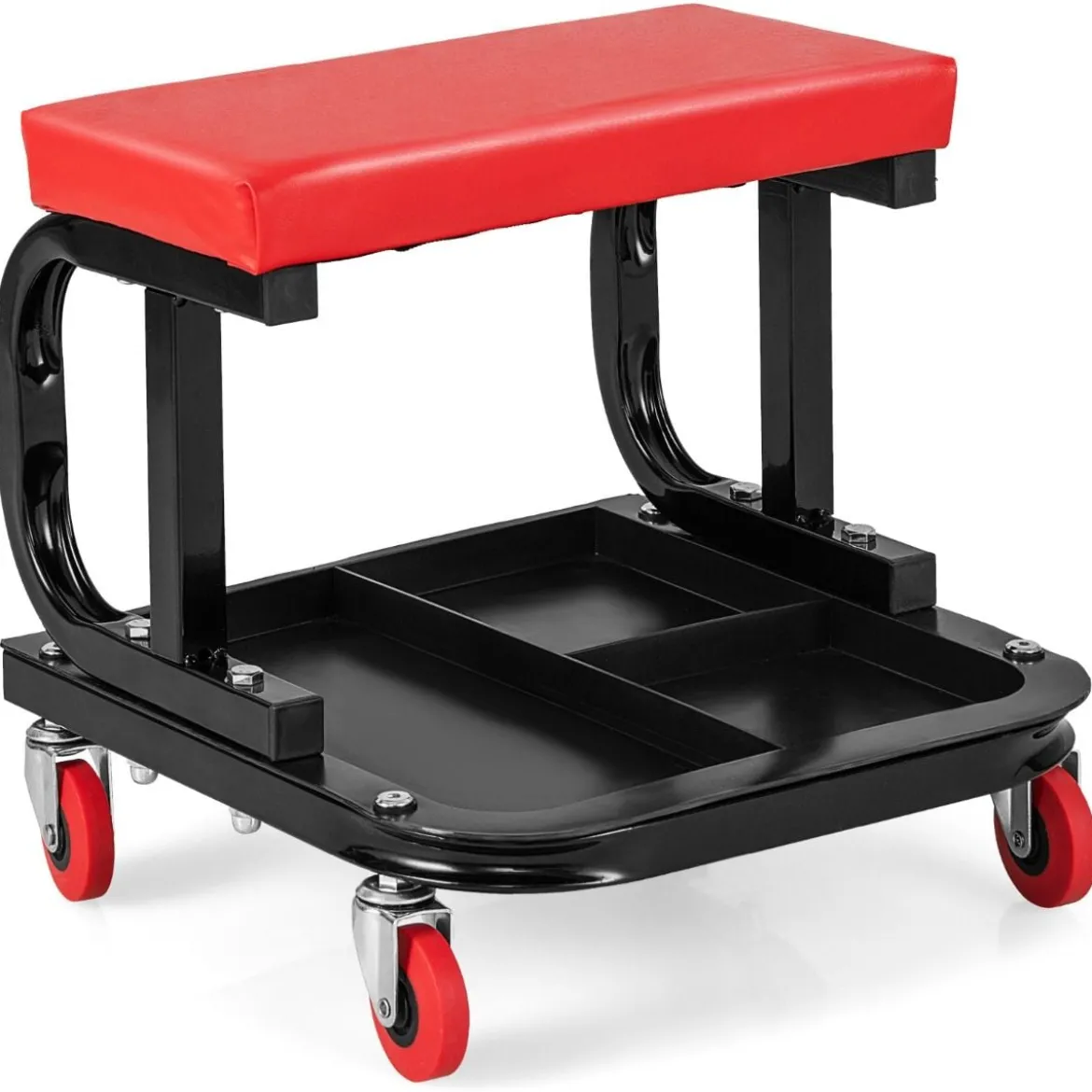 Rollender Werkstatthocker mit Werkzeugablage 150 kg Tragfähigkeit