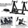 Rollentrainer klappbar Cycletrainer aus Stahl Fahrradtrainer Schnellspannhebel und Double-Locking-System Schwarz