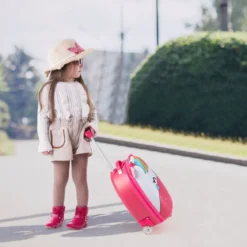 Rollkoffer Hartschalen-Handgepäck für Kinder 33 x 22 x 45 cm Rosa