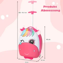 Rollkoffer Hartschalen-Handgepäck für Kinder 33 x 22 x 45 cm Rosa