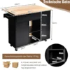 Rollwagen Kücheninsel mit Ausziehbarer Arbeitsfläche 124 x 76 x 92 cm Schwarz