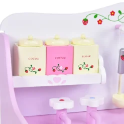 Rosa und Weiß Holz Kinderspielküche Spielzeugküche