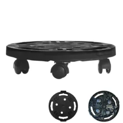 Runder Umzugswagen Schwerlast-Pflanzenständer mit 4 Universalrollen bewegliche Plattformrolle für Möbel 30 x 28 x 7 cm
