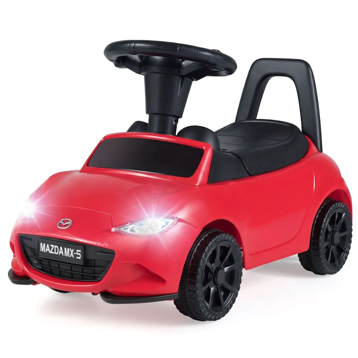 Rutschauto mit Licht & Kippschutz & Stauraum unter dem Sitz Rutschfahrzeug Kinderfahrzeug Rot