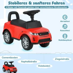 Rutschauto mit Stauraum Rutschfahrzeug Rutscher Kinderauto Schiebauto Spielzeugauto Rot