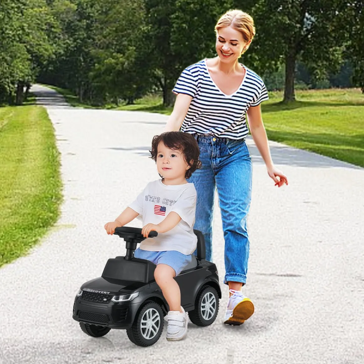 Rutschauto mit Stauraum Rutschfahrzeug Rutscher Kinderauto Schiebauto Spielzeugauto Schwarz