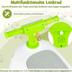 Rutschauto zum Schieben für Kleinkinder Rutschfahrzeug mit Hupe & Stauraum Grün/Weiß/Rot
