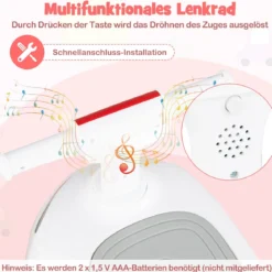 Rutschauto zum Schieben für Kleinkinder Rutschfahrzeug mit Hupe & Stauraum Grün/Weiß/Rot