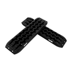 Sandbleche Offroad 2 Stücke Anfahrhilfe Reifenleiter für Sand/Schlamm/Schnee 107 x 31 x 7 cm Schwarz