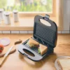 Sandwichmaker 750 W vielseitiger Indoor-Grill mit kühlbleibendem Griff rutschfesten Füßen Paninimaker