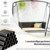 Schaukelgestell aus Metall mit Zusätzlichen Seitenstangen & 2-Ring-Design 170 x 118 x 165 cm