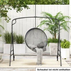 Schaukelgestell aus Metall mit Zusätzlichen Seitenstangen & 2-Ring-Design 170 x 118 x 165 cm