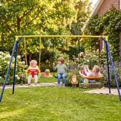 Schaukelgestell Outdoor 3 in 1 Schaukel Set mit Babyschaukel Gartenschaukel für Kinder von 3-10 Jahren