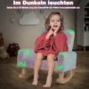 Schaukelstuhl Kinder Kindersofa im Dunkeln Leuchtend Kindersessel gepolstert aus Flanellstoff Bunt