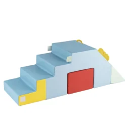 Schaumstoff Bausteine für Kinder Kleinkind-Klettergerüst mit Rutsche & Treppe Weiche Kletterspielzeug Bunt