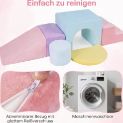 Schaumstoff Bausteine 6-Teilige Weiche Schaumstoffbausteine aus Samt Indoor Softbausteine