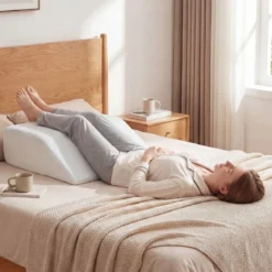 Schaumstoff Venenkissen Beinhochlagerung Abnehmbar Waschbar Orthopädisch für Füße Knie Weiß