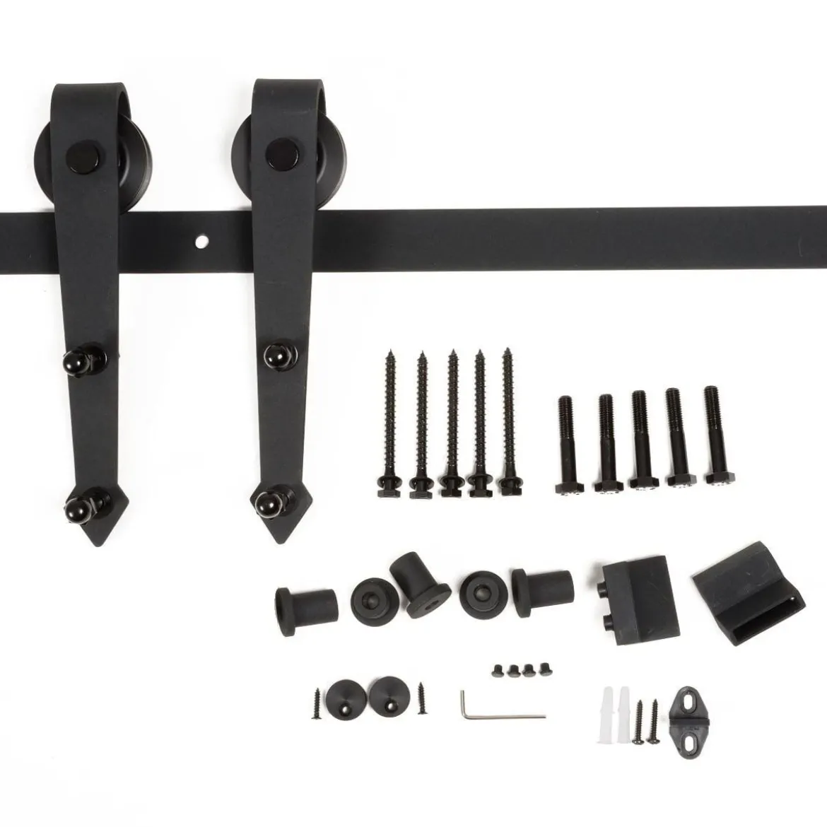 Schiebetürbeschlag Set Schiebetürsystem aus Edelstahlfür Holztür 1830 mm