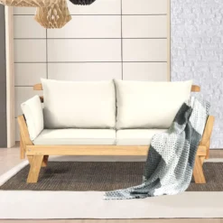 Schlafsofa für die Terrasse Tagesbett aus Akazienholz 198 x 75 x 75 cm