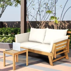 Schlafsofa für die Terrasse Tagesbett aus Akazienholz 198 x 75 x 75 cm