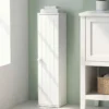 Schmal Badezimmerschrank mit 3 Abnehmbaren Regalen 16cm Breit Toilettenschrank Weiß