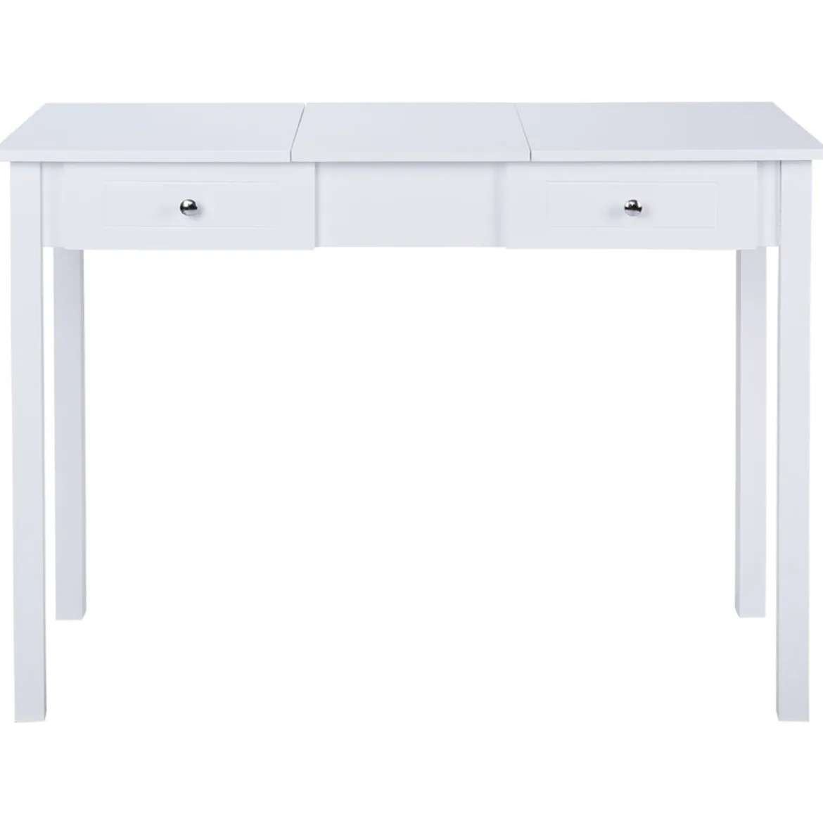Schminktisch Frisiertisch Frisierkommode Kosmetiktisch mit Klappspiegel und Schubladen 112 x 48 x 82 cm