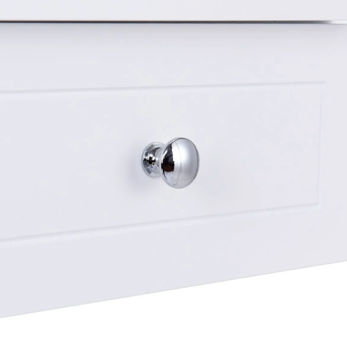Schminktisch Frisiertisch Frisierkommode Kosmetiktisch mit Klappspiegel und Schubladen 112 x 48 x 82 cm