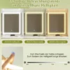 Schminktisch mit LED Beleuchtung & Hocker & Steckdosen Frisiertisch Kosmetiktisch Weiß