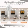 Schminktisch mit LED-Beleuchtung 3 Farben mit Einstellbarer Helligkeit Frisiertisch Weiß