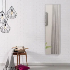 Schmuckschrank mit LED Beleuchtung Schmuckregal mit Spiegel Abschließbarer Spiegelschrank