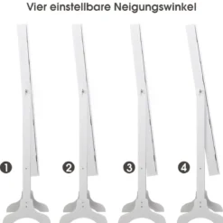 Schmuckschrank mit 14 LED Leuchten & Ganzkörperspiegel Schmuckregal Spiegelschrank