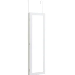 Schmuckschrank Spiegelschrank Wandspiegel Weiß 31,5 x 8,7 x 110 cm
