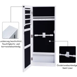 Schmuckschrank Spiegelschrank Jewelry Hängeschrank Wandmontage Wandspiegel
