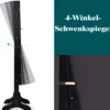 Schmuckschrank stehend Spiegelschrank abschließbar Schmuckregal mit Spiegel Schwarz