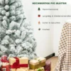 Schneebeflockter Weihnachtsbaum mit 295 Spitzen und 150 Warmweißen LED-Leuchten 137 cm