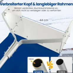 Schneeräumer für Dach Dachschneeräumer mit Teleskopstiel und rutschfestem Griff 624 x 44 x 23 cm