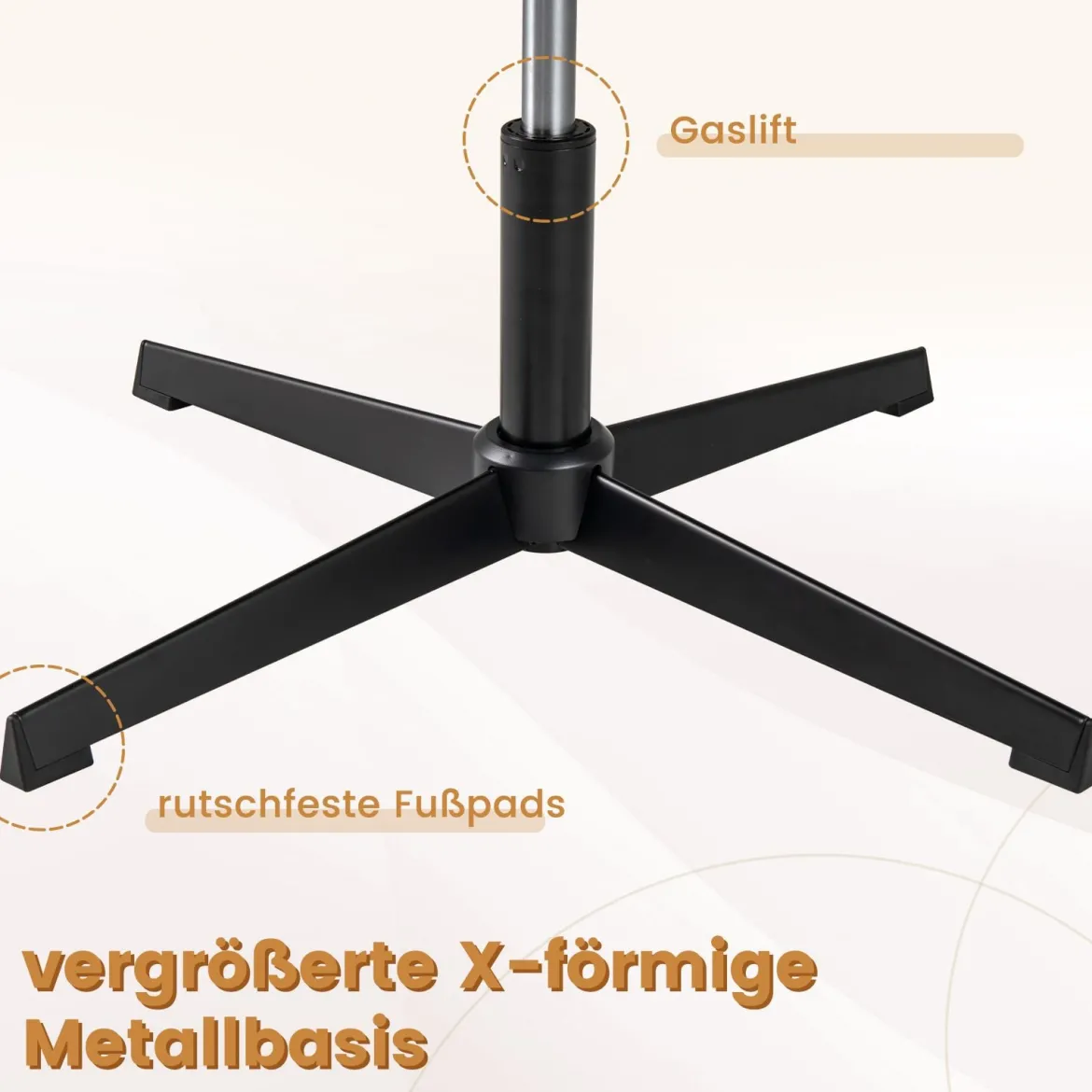 Schneidersitz Stuhl Drehstuhl ohne Armlehnen Schreibtischstuhl mit breiter Sitzfläche