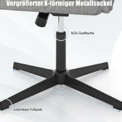 Schneidersitz Stuhl Drehstuhl ohne Armlehnen Schreibtischstuhl mit breiter Sitzfläche