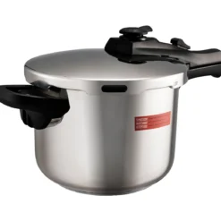 Schnellkochtopf 6 L Pressure Cooker Dampfkochtopf mit Sicherheitsventil Edelstahl 42,5 x 24,8 x 23 cm