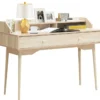 Schreibtisch Computertisch mit Schublade Bürotisch aus Massivholz PC-Arbeitsplatz 120 x 50 x 93 cm Natur