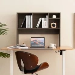 Schreibtischregal mit 4 Fächern Tischregal Schreibtisch Aufsatzregal Bücherregal 94 x 25 x 73 cm