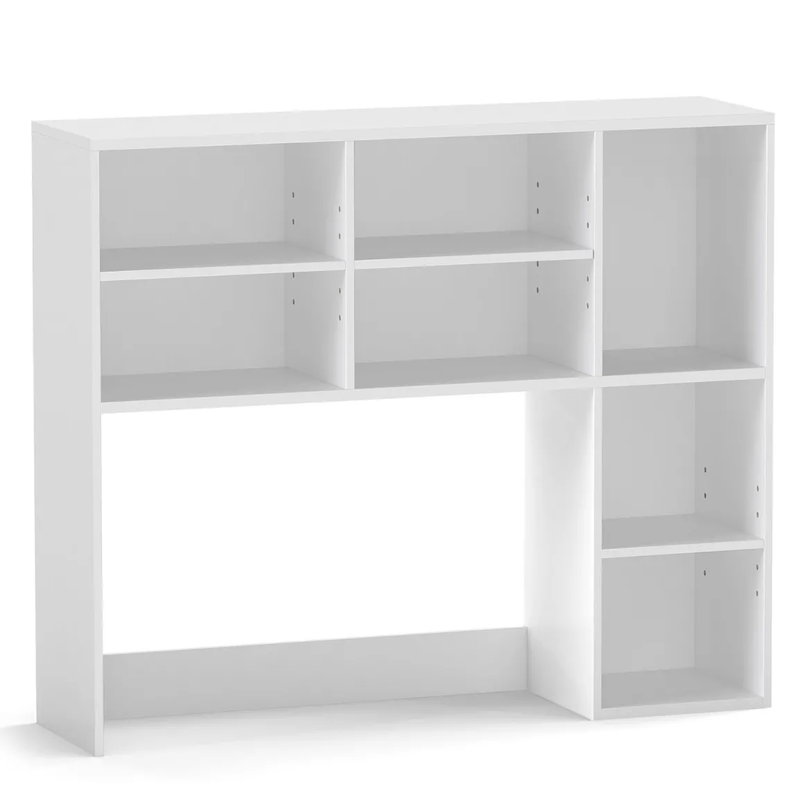Schreibtischregal Tischregal mit 7 Fächern Schreibtisch Aufsatzregal Bücherregal Weiß